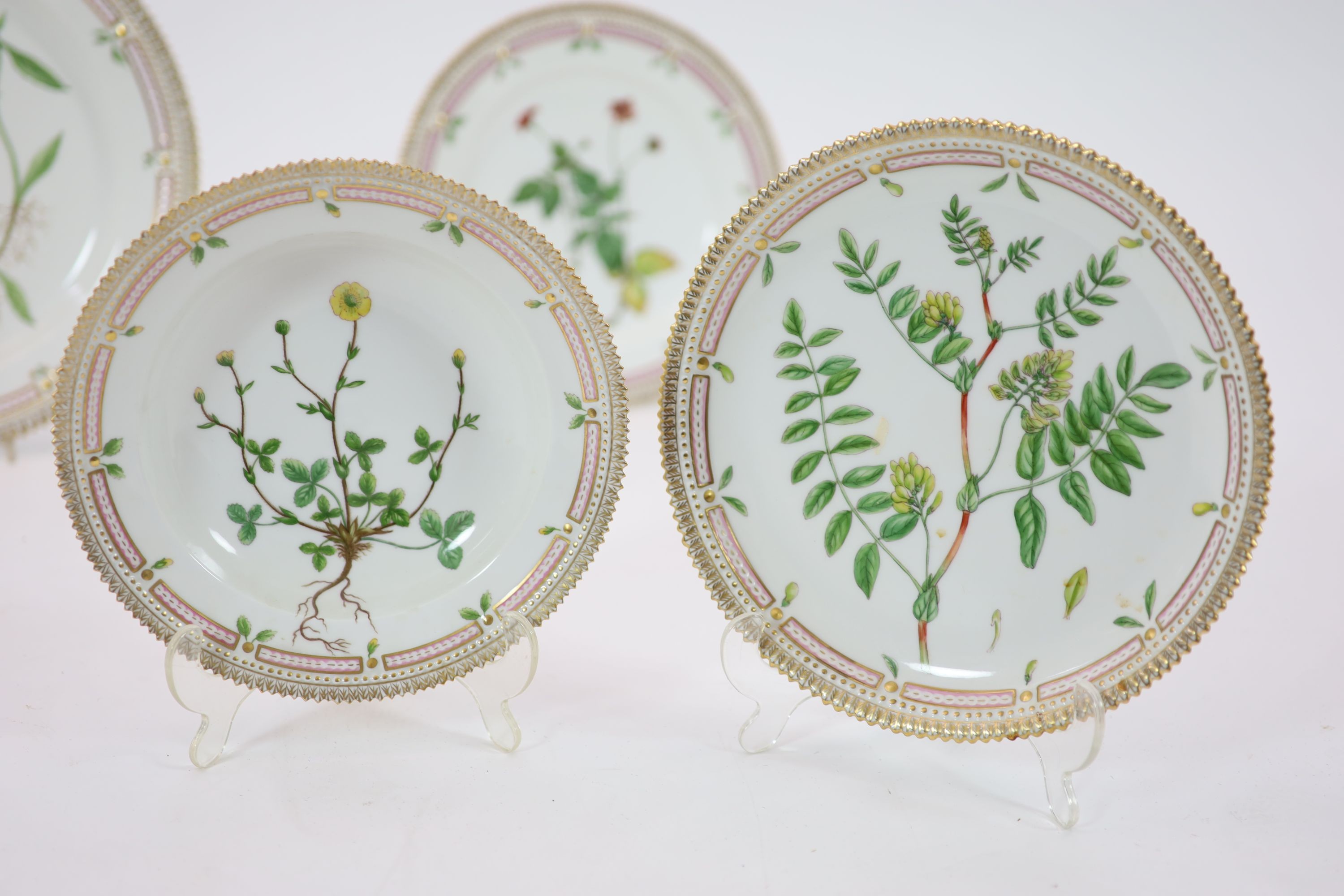 A Royal Copenhagen 'Flora Danica' part dinner service,